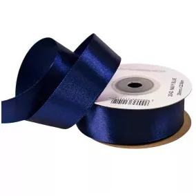 25 mm-es szatén szalag – tengerészkék -1m