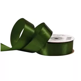 25 mm-es szatén szalag – sötétzöld -1m