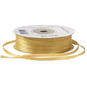 3 mm-es szaténszalag – Arany - 1 m