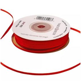 3 mm-es szatén szalag – Piros - 1 m