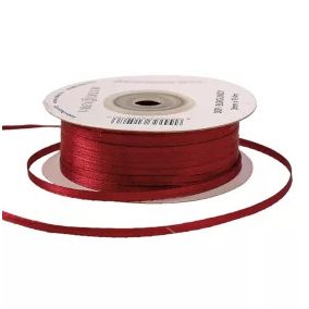 3 mm-es szatén szalag – bordó - 1 m