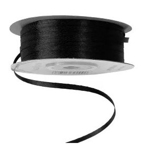 Fekete szatén szalag 3mm- 1 m