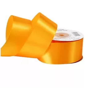 38 mm-es szatén szalag – Sötét citromsárga