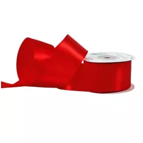 38 mm-es szatén szalag – Piros