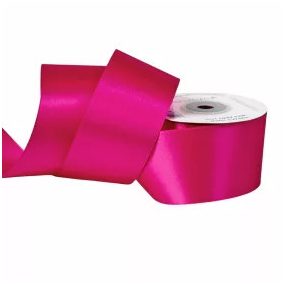 50 mm-es szatén szalag – sötét rózsaszín