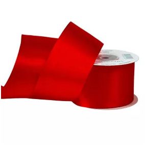 50 mm-es szatén szalag – Piros