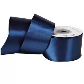 50 mm-es szatén szalag – tengerészkék