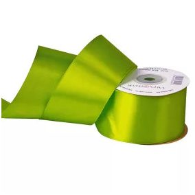 50 mm-es szatén szalag – Teazöld