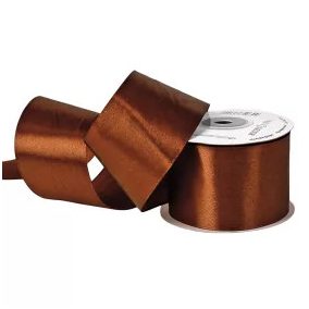 50 mm-es szatén szalag – sötétbarna