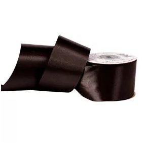50 mm-es szatén szalag – fekete