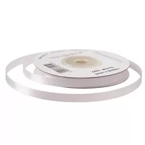 6 mm-es szatén szalag – Fehér - 1 m