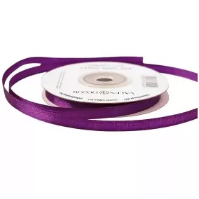 6 mm-es szatén szalag – Sötétlila - 1 m