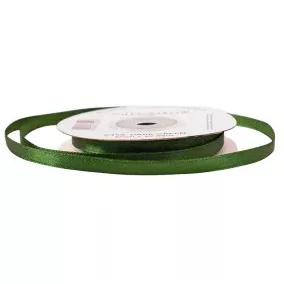 6 mm-es szatén szalag – sötétzöld - 1 m