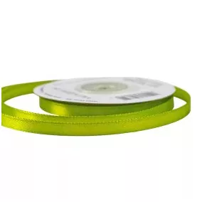 6 mm-es szatén szalag – Teazöld - 1 m