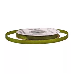 6 mm-es szatén szalag – olívazöld - 1 m