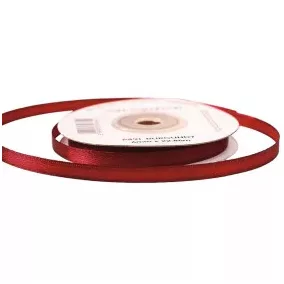 6 mm-es szatén szalag – bordó - 1 m