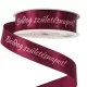 20 mm-es szatén szalag – wine red, „Boldog születésnapot” felirattal
