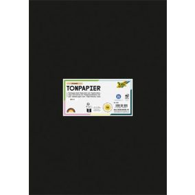 Színes papír, A3, 130 g, 50 lap, FOLIA, fekete