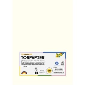 Színes papír, A4, 130 g, 100 lap, FOLIA, gyöngyfehér