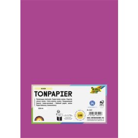   Színes papír, A4, 130 g, 100 lap, FOLIA, sötét rózsaszín