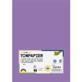   Színes papír, A4, 130 g, 100 lap, FOLIA, sötét orgonalila