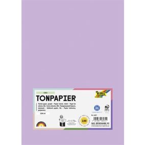   Színes papír, A4, 130 g, 100 lap, FOLIA, halvány orgonalila