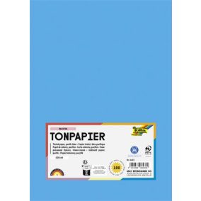 Színes papír, A4, 130 g, 100 lap, FOLIA, tengerkék