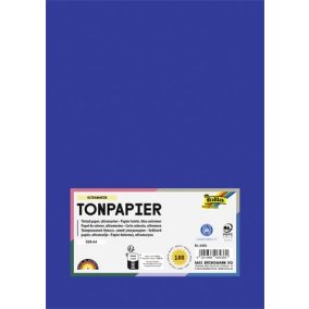 Színes papír, A4, 130 g, 100 lap, FOLIA, mélykék