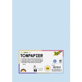 Színes papír, A4, 130 g, 100 lap, FOLIA, jégkék