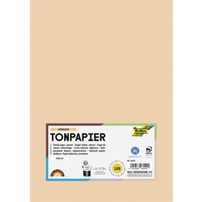 Színes papír, A4, 130 g, 100 lap, FOLIA, barack