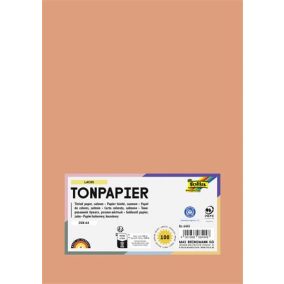 Színes papír, A4, 130 g, 100 lap, FOLIA, lazac