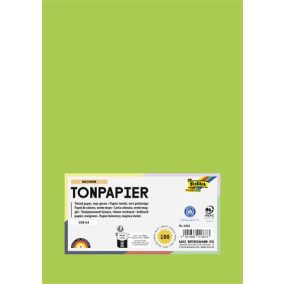 Színes papír, A4, 130 g, 100 lap, FOLIA, tavaszzöld