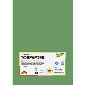 Színes papír, A4, 130 g, 100 lap, FOLIA, mohazöld