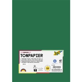 Színes papír, A4, 130 g, 100 lap, FOLIA, fenyőzöld