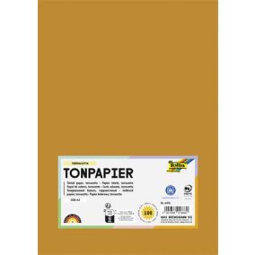 Színes papír, A4, 130 g, 100 lap, FOLIA, terrakotta