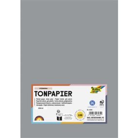 Színes papír, A4, 130 g, 100 lap, FOLIA, kőszürke