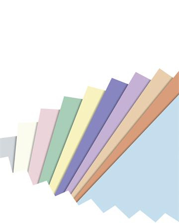 Színes papír, A4, 130 g, 10x10 lap, FOLIA, „Pastel”, vegyes színek