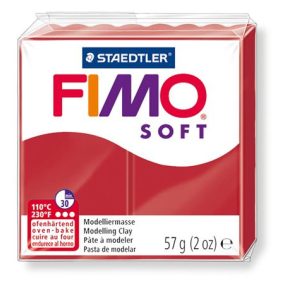   Gyurma, 57 g, égethető, FIMO "Soft", karácsonyi piros