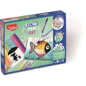   MAPED CREATIV "Blow Pen Art - Pop" fújós filctoll készlet - kreatív spray effektus, 5+ éves kortól