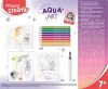 MAPED CREATIV "Aqua Art" gyermek akvarellkészlet unikornisokkal - 10 akvarell ceruza, metál hatású táblák, 7+ éves kortól