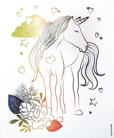 MAPED CREATIV "Aqua Art" gyermek akvarellkészlet unikornisokkal - 10 akvarell ceruza, metál hatású táblák, 7+ éves kortól