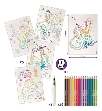 Akvarell festőkészlet, MAPED CREATIV "Barbie Aqua Art - Maxi Set" 6+ éves kortól