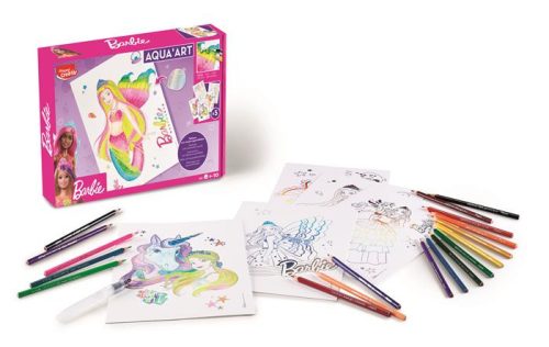 Akvarell festőkészlet, MAPED CREATIV "Barbie Aqua Art - Maxi Set" 6+ éves kortól