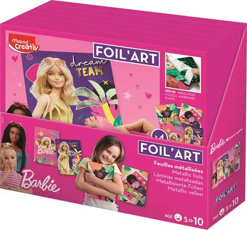 MAPED CREATIV "Barbie Foil'Art" Metálfólia Alkotókészlet – Művészi készlet 5+ éves kortól