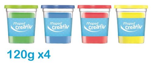 MAPED CREATIV „Pat Dough Classic” gyurmakészlet – 4×114 g, alap színek, 2+ éves kortól
