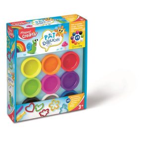   MAPED CREATIV "Pat Dough" gyurmakészlet – 21 darabos, 9 szín, modellező készlet, 3+ éves kortól