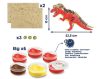 MAPED CREATIV „Dinos Factory” T-Rex dinoszaurusz modellező készlet – 3D fa puzzle + gyurma, 6+ éves kortól