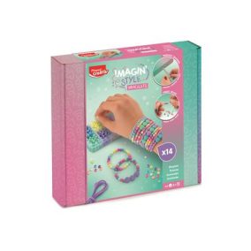   MAPED CREATIV „Imagin’ Style Bubble” karkötőkészítő készlet – Pasztell gyöngyök, 14 minta, 5–11 éveseknek