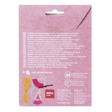 APLI Kids Craft Kit Hercegnő Baba Alkotókészlet – Saját készítésű kreatív készlet 4+ éves gyermekeknek