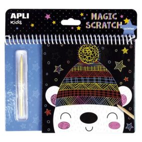   Képkarcoló füzet, APLI Kids "Magic Scratch", téli móka 4